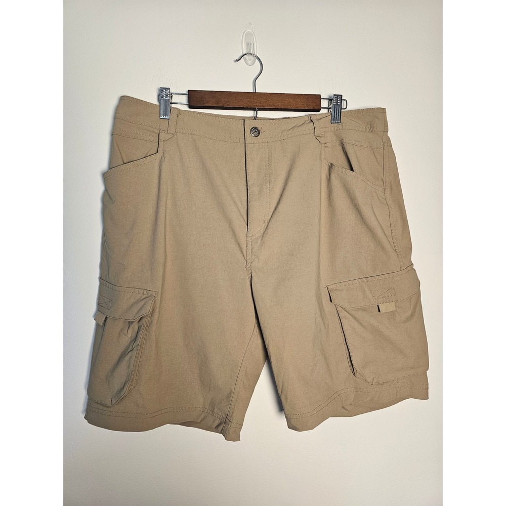 Gorpcore Hammer & Nail Cargo Shorts Mens 36 Tan Khaki Stretch Utility Hiking